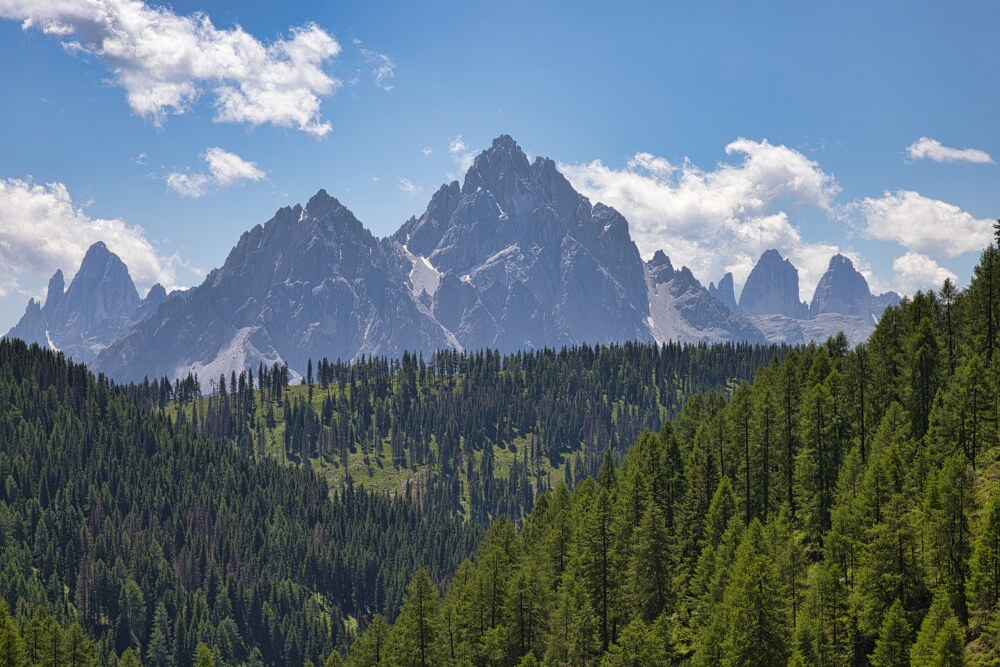 Dolomiti di Sesto e Tre Cime di Lavaredo dalla Steinberg Alm