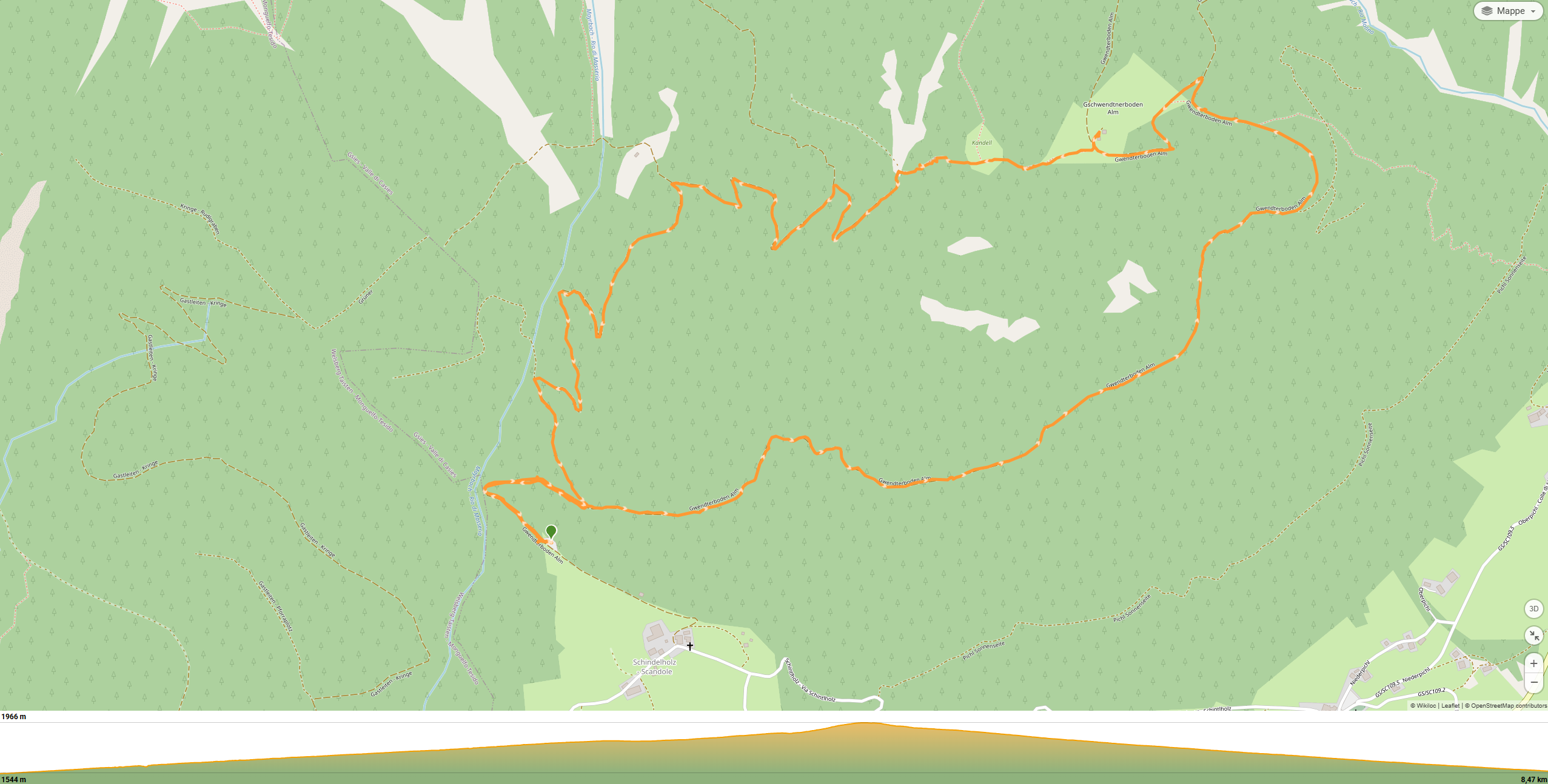 mappa anello Houfa Hitte