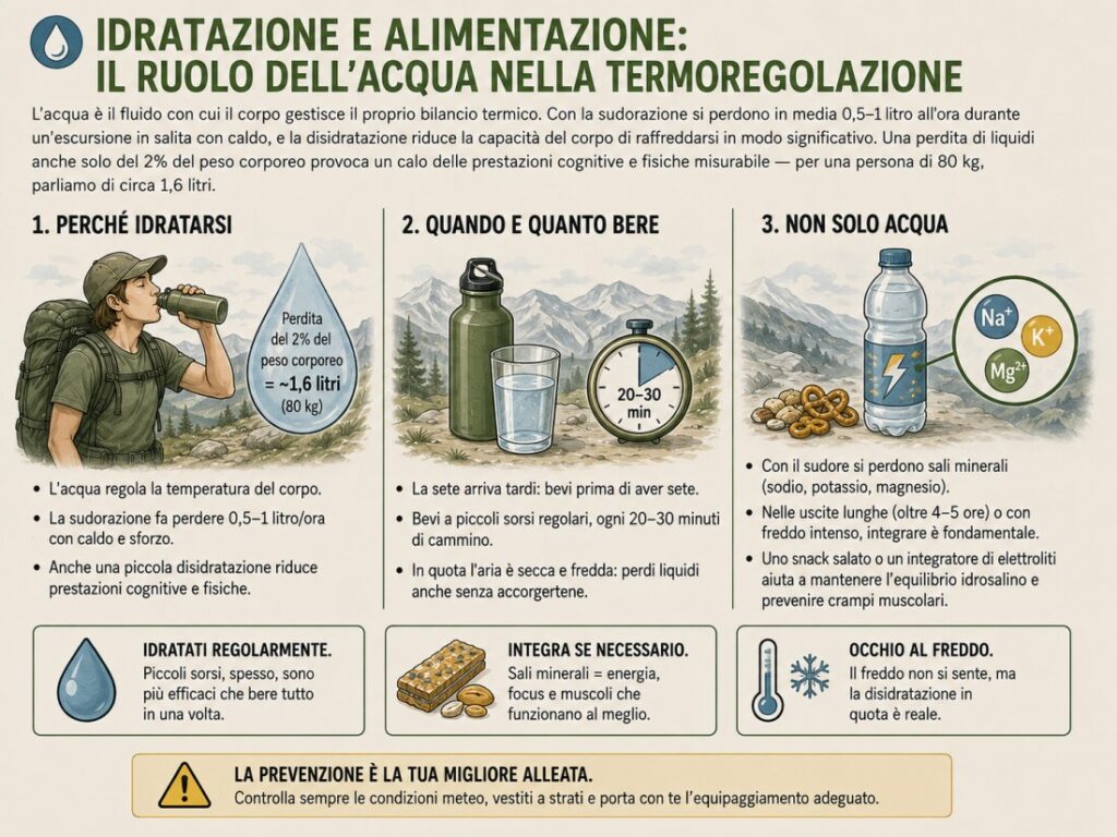 Idratazione e alimentazione - Il ruolo dell'acqua nella termoregolazione