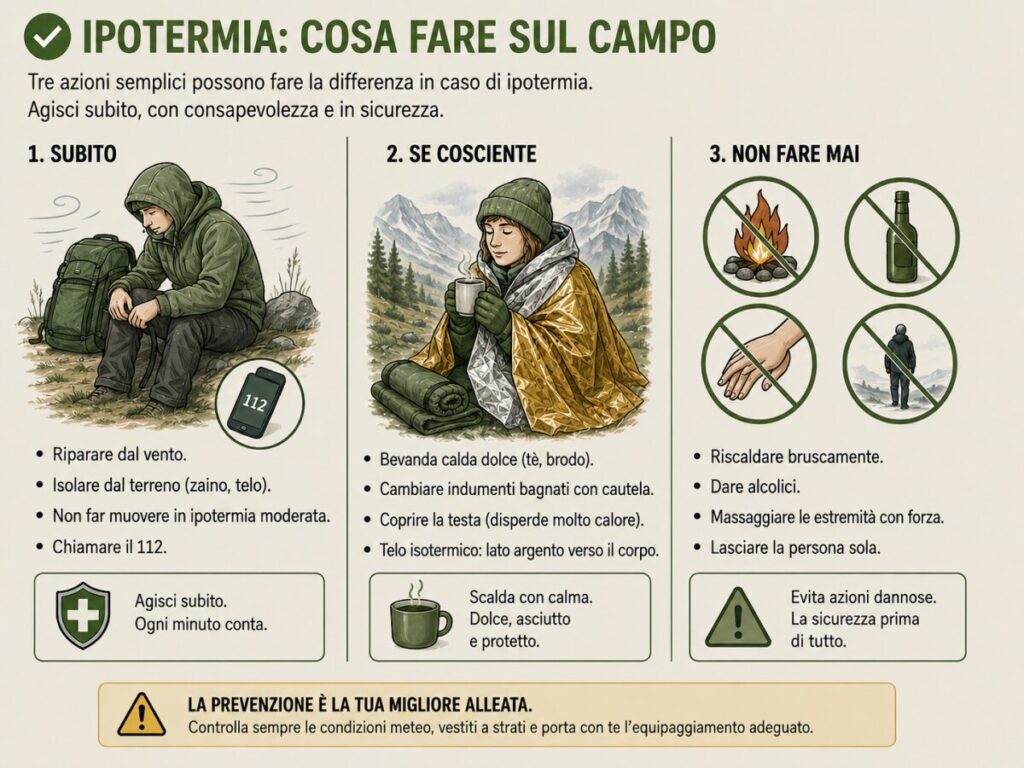 Ipotermia: cosa fare sul campo