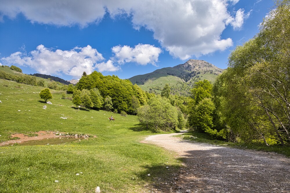 Monte Sodadura visto da poco dopo la metà della salita