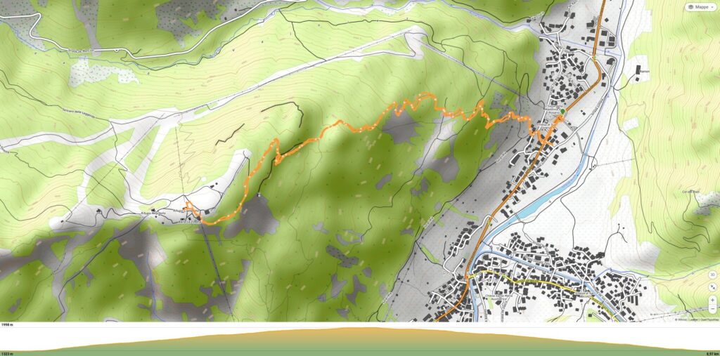 Rifugio Ciampedie da Pera senza impianti mappa