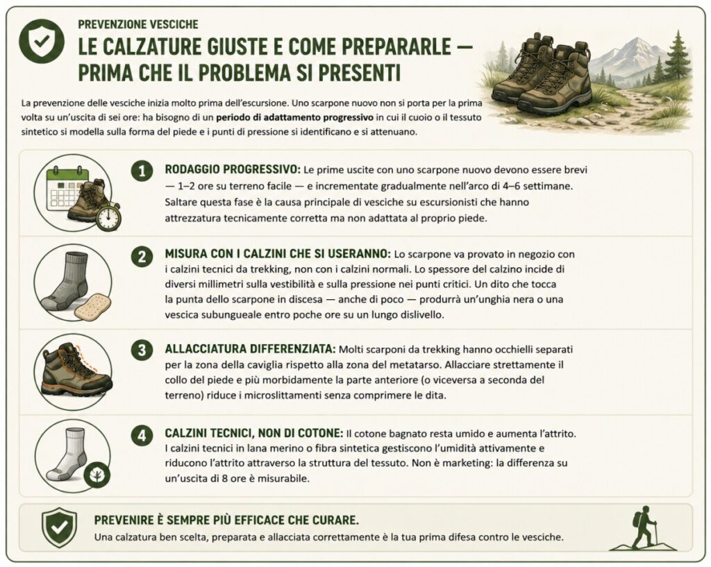 Le calzature giuste e come prepararle - prima che il problema si presenti