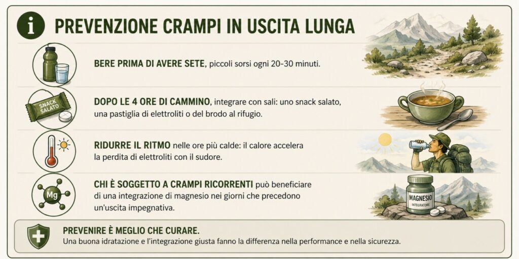 Prevenzioni crampo in uscita lunga