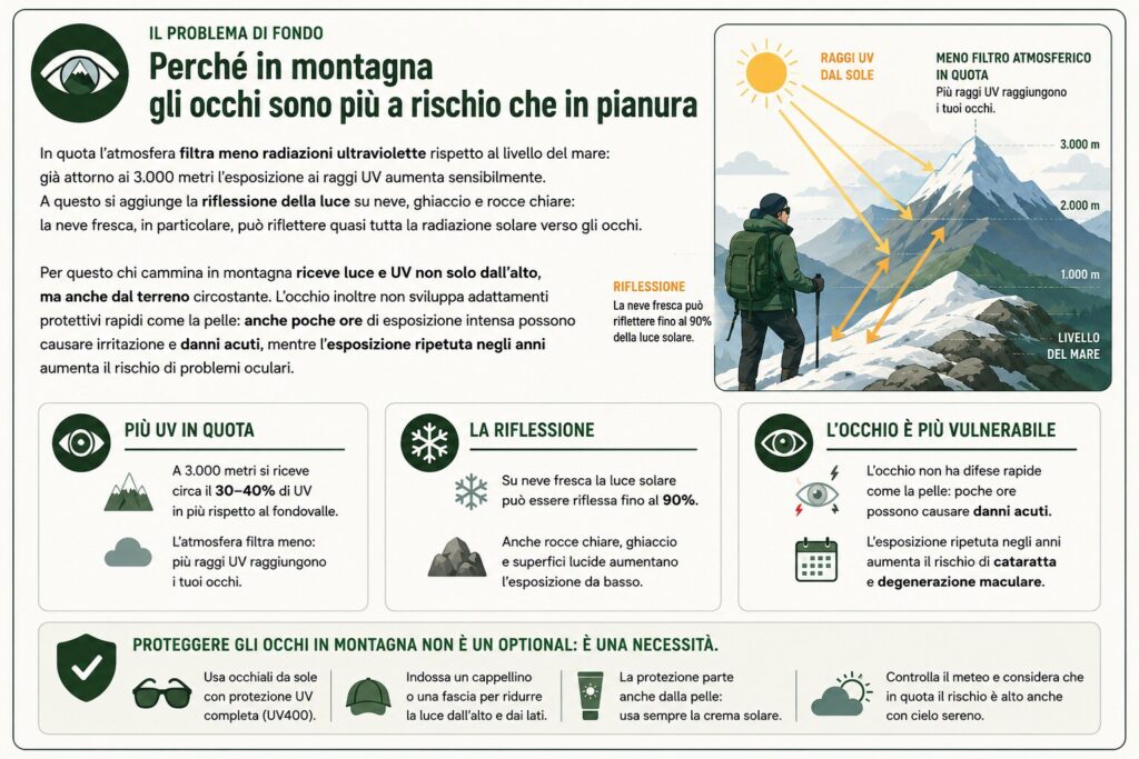 Perché in montagna gli occhi sono più a rischio che in pianura