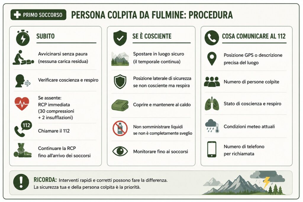 Pirmo soccorso - ee qualcuno viene colpito da un fulmine: cosa fare