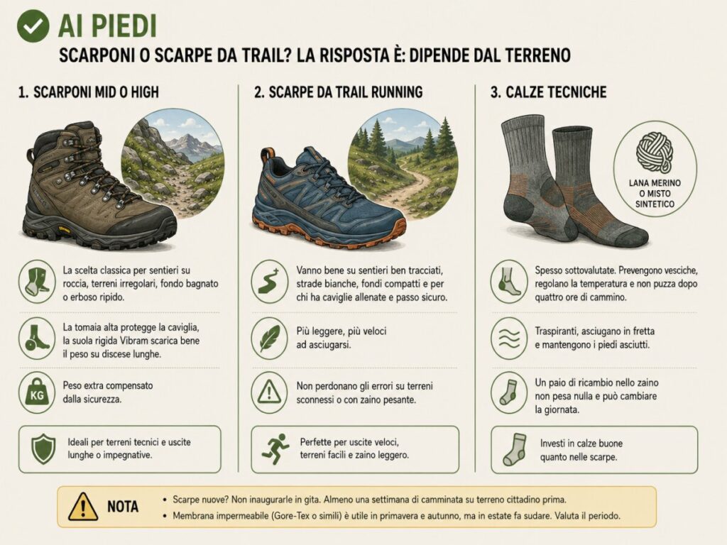 Ai piedi: scarponi o scarpe da trail?