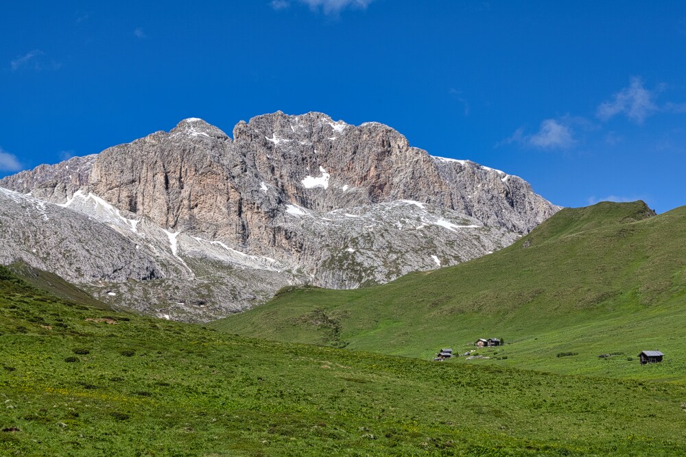 Catinaccio visto dalla parte finale della Val Di Dona