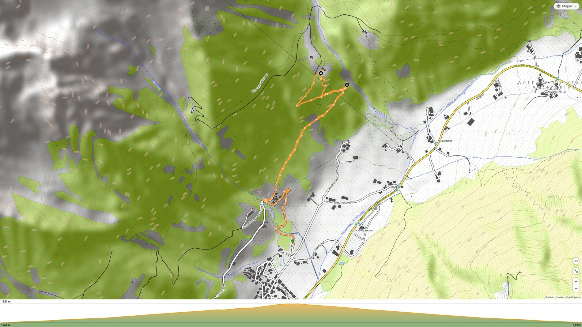 Bergeralm e Cascate Klammbach mappa