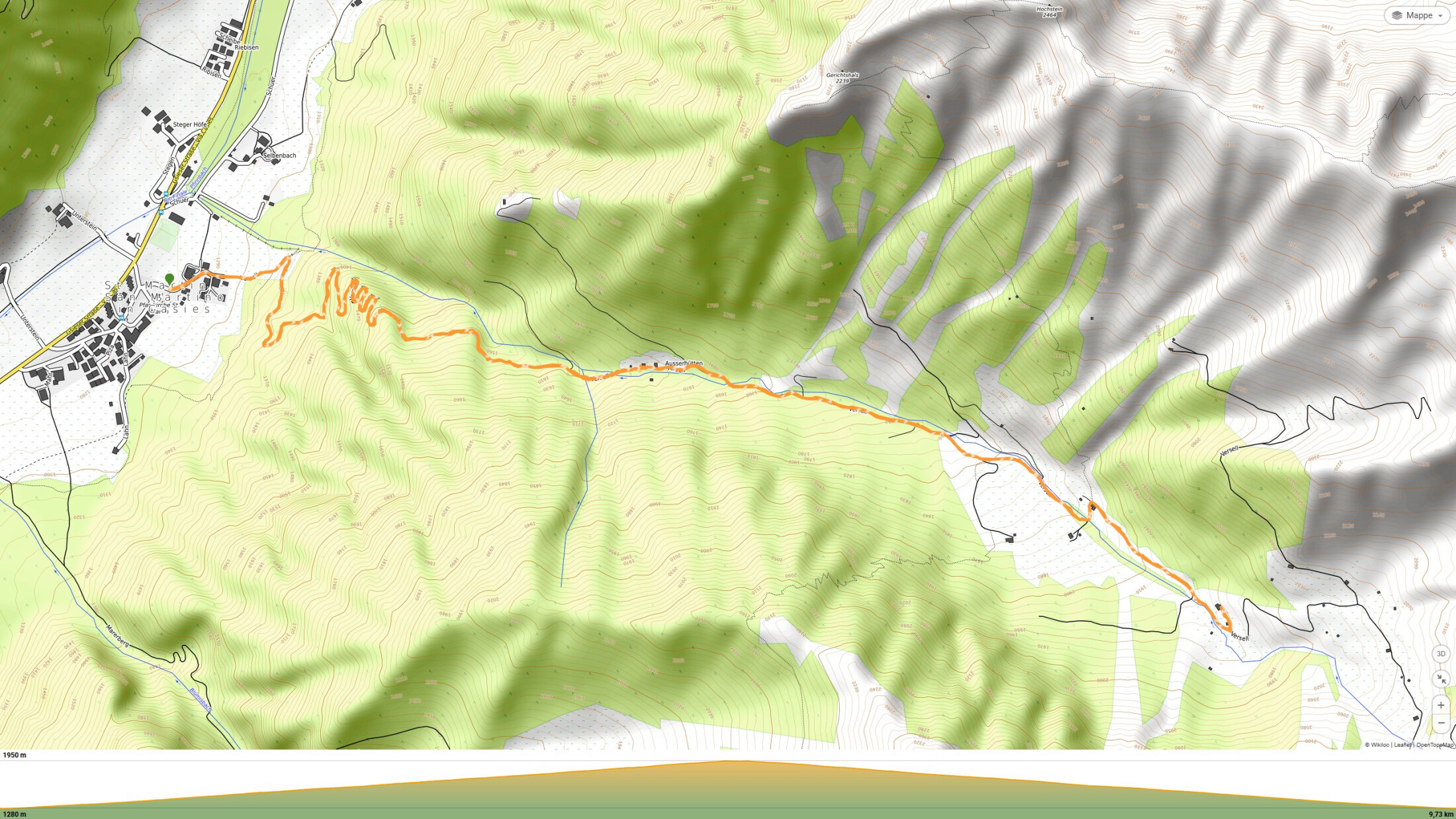 Tolderhütte da San Martino in Casies mappa