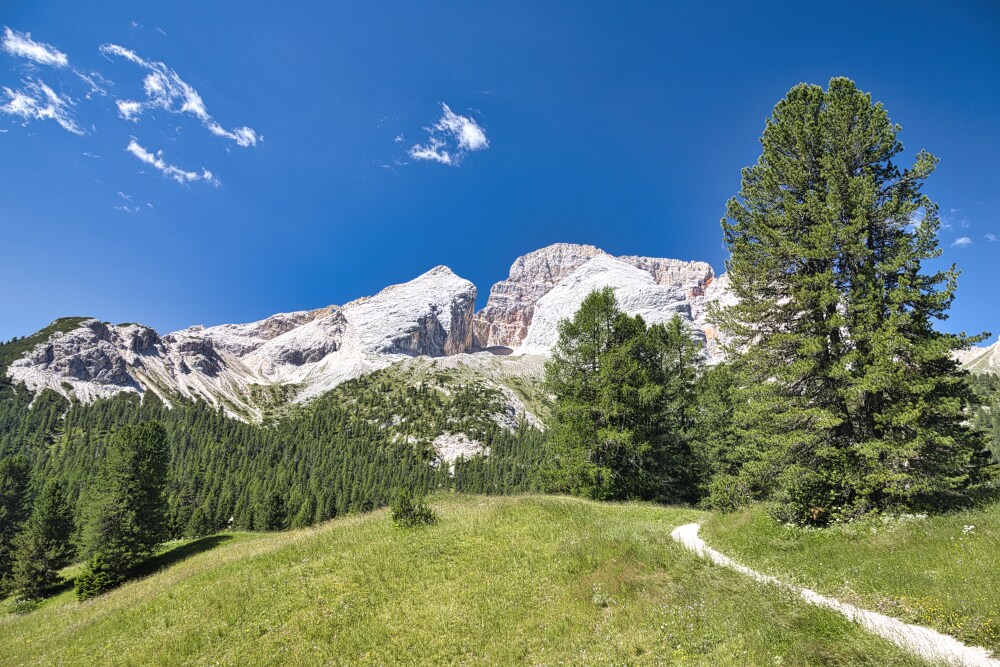 Croda Rossa d'Ampezzo ormai giunti quasi a Prato Piazza